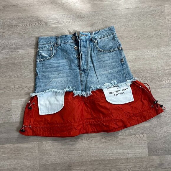 UNRAVEL PROJECT Dresses & Skirts - $495 Ben Taverniti unravel project woman Blue Denim Deconstructed Skirt Size 28